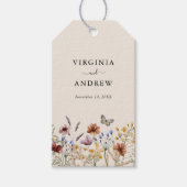 Étiquettes-cadeau Balises Cadeau Mariage Floral Boho (Devant)