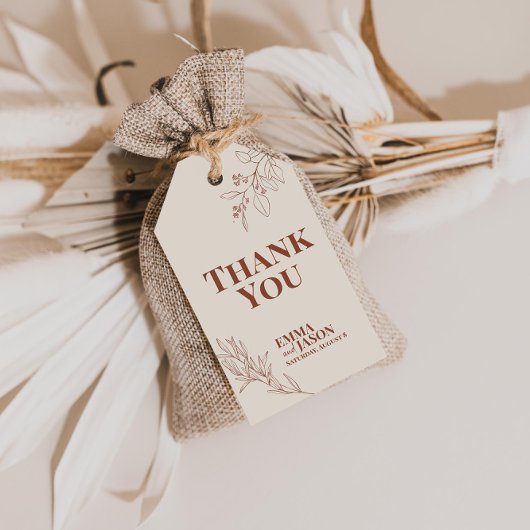 Étiquettes-cadeau Balises Cadeau Mariage Floral Boho
