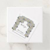 Étiquettes Cadeau Balises Cadeau Mariage Roses blanches Favoriser (En situation)