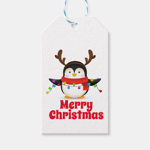 Étiquettes-cadeau Balises Cadeau Pingouin