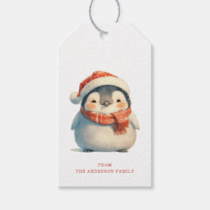 Étiquettes-cadeau Balises Cadeau Pingouin