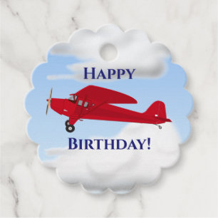 Étiquettes Cadeau Balises Cadeau Privilège de l'avion rouge
