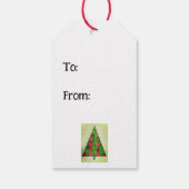 Étiquettes-cadeau Balises Cadeaux Arbre de Vacances Cercles (Dos)