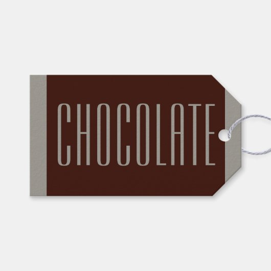 Étiquettes-cadeau Balises cadeaux au chocolat (Devant (Horizontal))