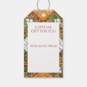 Étiquettes-cadeau Balises cadeaux AUTUMN MOSAIC (Dos)