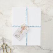 Étiquettes-cadeau Balises cadeaux baby shower Ours rose (Avec de laficelle)