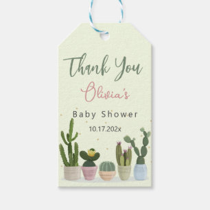 Étiquettes-cadeau Balises cadeaux Cactus Fiesta Baby shower