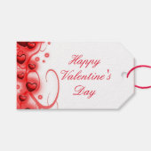Étiquettes-cadeau Balises cadeaux Coeurs rouges (Devant (Horizontal))
