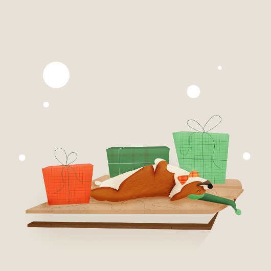 Étiquettes-cadeau Balises Cadeaux Corgi Napping