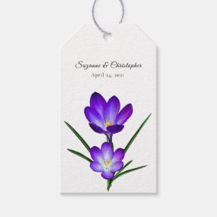 Étiquettes-cadeau Balises Cadeaux Crocus pourpres