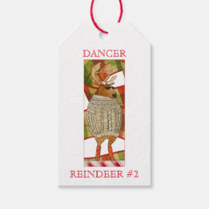 Étiquettes-cadeau Balises cadeaux DANCER REINDEER