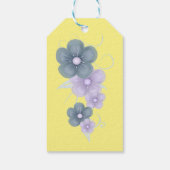 Étiquettes-cadeau Balises cadeaux d'anniversaire floraux (Dos)