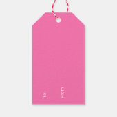 Étiquettes-cadeau Balises cadeaux d'anniversaire rose pour fille per (Dos)