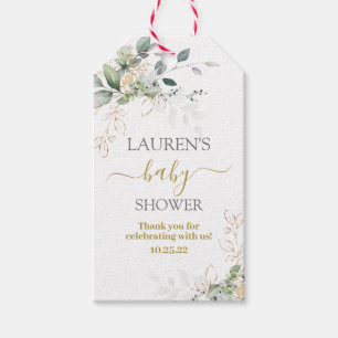 Étiquettes-cadeau Balises cadeaux de baby shower de verdure simple