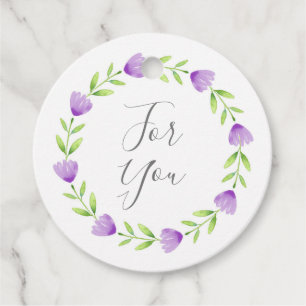 Étiquettes Cadeau Balises Cadeaux de courge pourpre Aquarelle