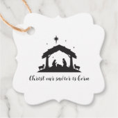 Étiquettes Cadeau Balises cadeaux de la nativité (Devant)