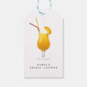 Étiquettes-cadeau Balises cadeaux de la soirée Cocktail Mango (Dos)
