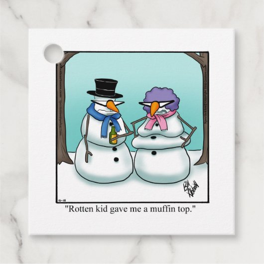 Étiquettes Cadeau Balises cadeaux de Noël amusant (Devant)