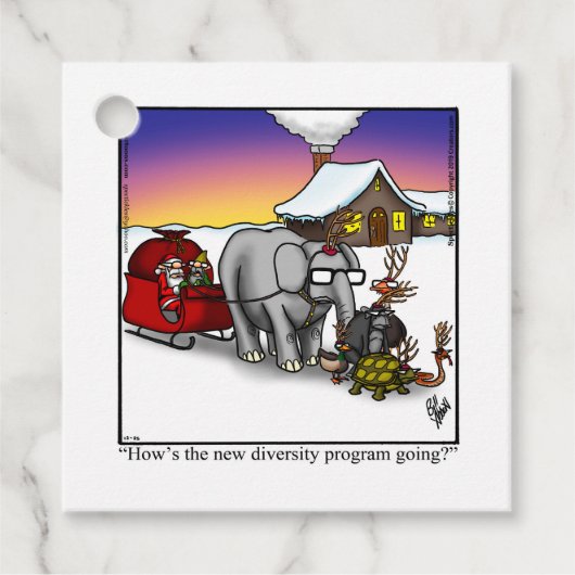 Étiquettes Cadeau Balises cadeaux de Noël amusant (Devant)