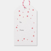 Étiquettes-cadeau Balises cadeaux de Noël aquarelle joyeuse et brill (Dos)