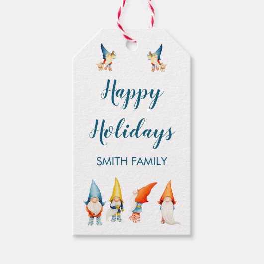 Étiquettes-cadeau Balises Cadeaux De Noël Avec Elfes (Devant)