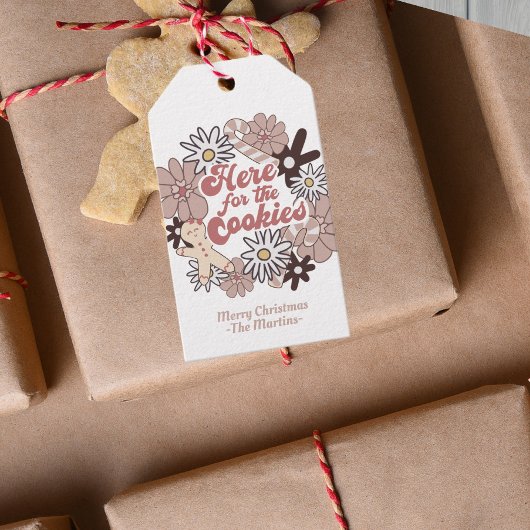 Étiquettes-cadeau Balises cadeaux de Noël Cookie Exchange Allergen