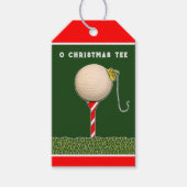 Étiquettes-cadeau Balises cadeaux de Noël de golf (Devant)