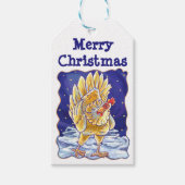 Étiquettes-cadeau Balises cadeaux de Noël de poulet (Devant)
