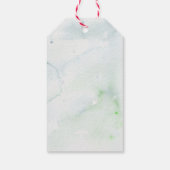 Étiquettes-cadeau Balises cadeaux de Noël florale à l'aquarelle (Dos)