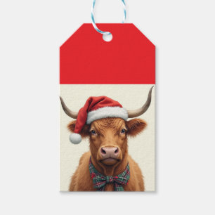 Étiquettes-cadeau Balises cadeaux de Noël Highland Cow