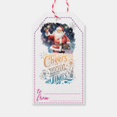 Étiquettes-cadeau Balises cadeaux de Noël joyeux ! (Dos)