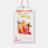 Étiquettes-cadeau Balises cadeaux de Noël joyeux pour le sipping (Devant)