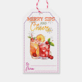 Étiquettes-cadeau Balises cadeaux de Noël joyeux pour le sipping (Dos)