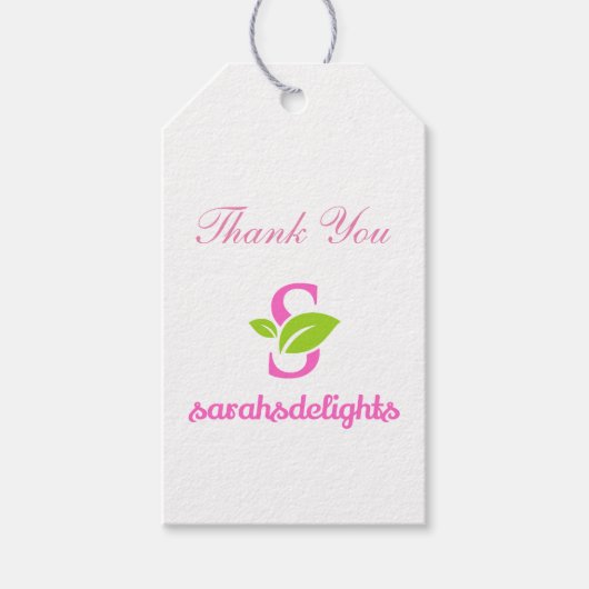 Étiquettes-cadeau Balises cadeaux du logo blanc (Devant)