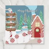 Étiquettes Cadeau Balises cadeaux du pôle Nord (Devant)