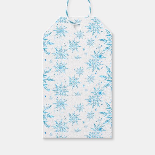 Étiquettes-cadeau Balises cadeaux en cristal de glace congelé (Devant)