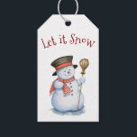 Étiquettes-cadeau Balises cadeaux Enchanted Christmas Snowman<br><div class="desc">Painted Christmas Snowman,  "let it snow",  étiquettes cadeaux personnalisées. Conçu pour correspondre à notre collection de Noël enchantée.</div>