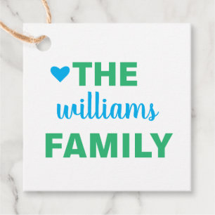 Étiquettes Cadeau Balises Cadeaux Familiaux Personnalisées
