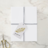 Étiquettes-cadeau Balises cadeaux Faux Gold Feather (Avec de la ficelle)