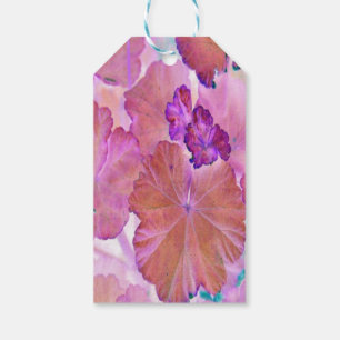 Étiquettes-cadeau Balises cadeaux Feuilles en géranium rose