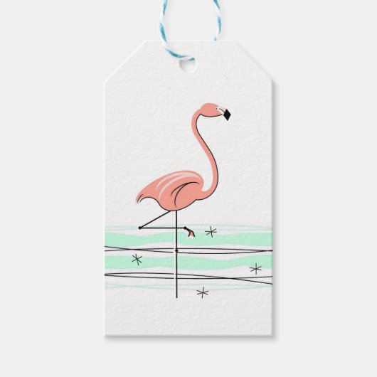 Étiquettes-cadeau Balises cadeaux Flamant rose Ocean (Devant)