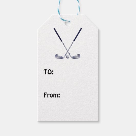 Étiquettes-cadeau Balises Cadeaux Golf (Devant)