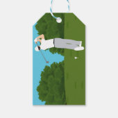 Étiquettes-cadeau Balises Cadeaux Golfer (Devant)