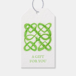 Étiquettes-cadeau Balises cadeaux GREEN CELTIC KNOT