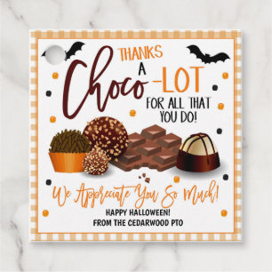 Étiquettes Cadeau Balises cadeaux Halloween Chocolate Candy