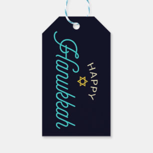 Étiquettes-cadeau Balises cadeaux Happy Hanoukka