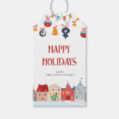 Étiquettes-cadeau Balises cadeaux Happy Holidays (Devant)