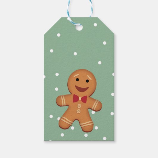 Étiquettes-cadeau Balises cadeaux Homme Gingerbread (Devant)