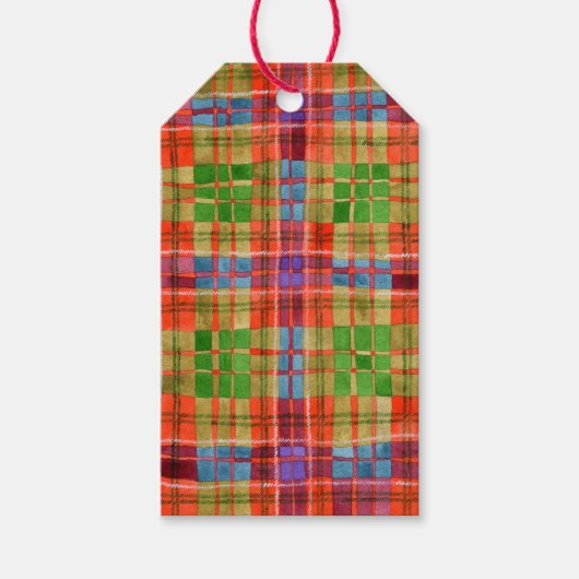Étiquettes-cadeau Balises cadeaux MAC RAE TARTAN (Devant)