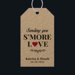 Étiquettes-cadeau Balises cadeaux Mariage Rustic S’more Love<br><div class="desc">C’est plus Love Mariage campagnard. Ajoutez une touche amusante de couleur et de style unique à votre mariage ou à votre douche nuptiale préférée. Un sac de douche nuptiale est un grand complément à la planification de la fête. Ces sacs uniques seront facilement utilisés comme un cadeau et peuvent servir...</div>